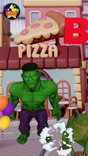 Hulk Teaches B for Balloon 🟢 | Fun ABC Learning Video for Kids | Alphabet Learning