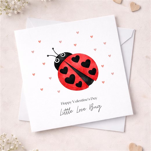 Baby Valentine’s Card, Gender Neutral Valentine Card, Little Love Bug Design, Cute Baby Valentines - Etsy