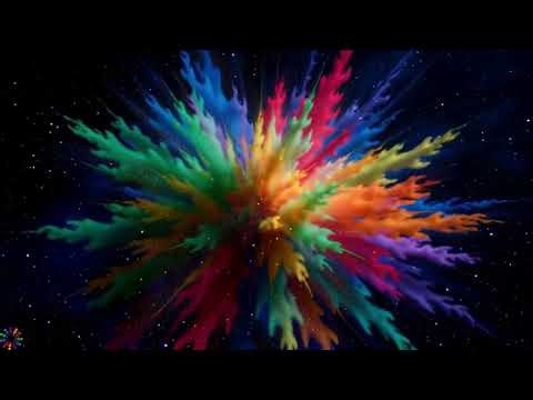 Cosmic Color Burst | holi backdrop loop