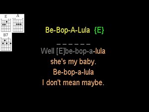 Be Bop A Lula by Gene Vincent guitar play along.