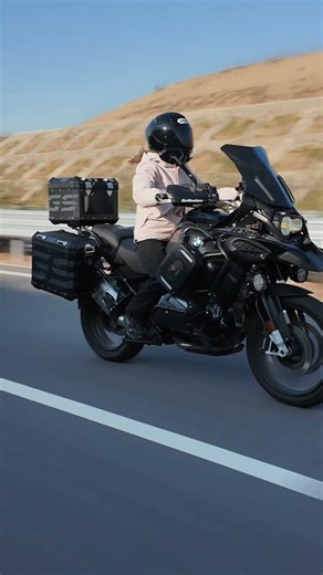 Beautiful Rider Conquers the Road on BMWGS1250 #bikerchic #motovlog#bikelife#motovolgger