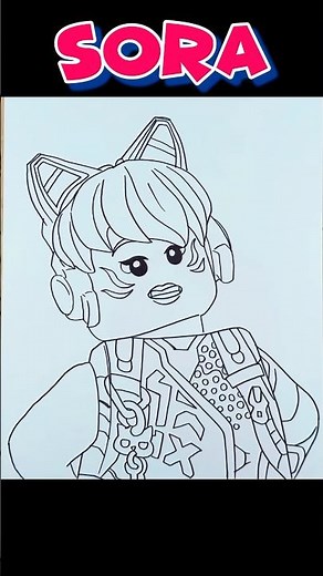 How To Draw SORA Step By Step #legoninjagodragonsrising #ninjagosora #ninjago #shots
