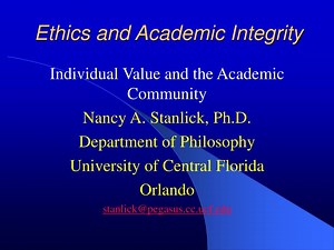 Ethics and Academic Integrity - SlideServe