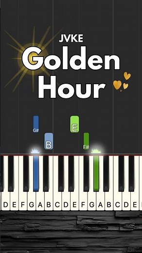 Golden Hour by JVKE EASY Piano Tutorial #pop