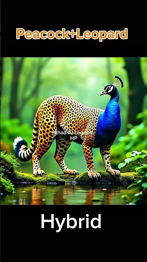 Discover the world of impossible creatures Leopard And Peacock Hybrid. #hybridanimals