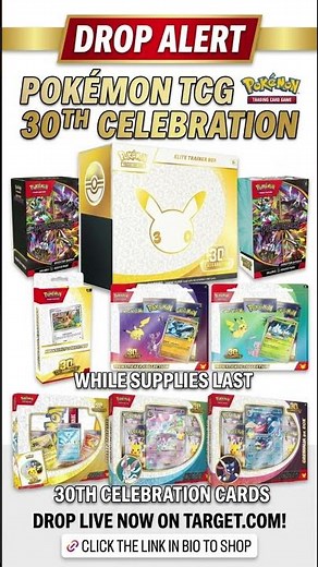 🚨 TARGET POKÉMON 30TH ANNIVERSARY DROP TONIGHT! 🚨 #Pokemon #TargetRestock