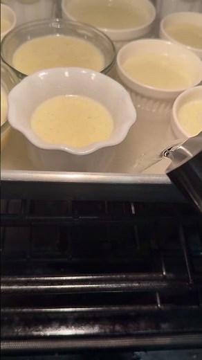 How to Make Crème Brûlée Step 5B: Baking in a Water Bath