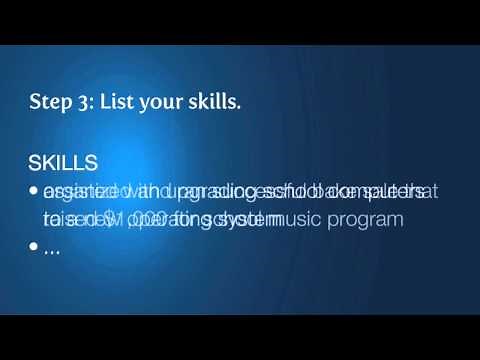 Writing Your First Resume