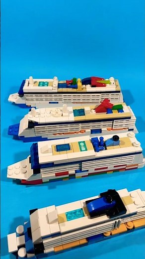 4 awesome Lego cruise ships !