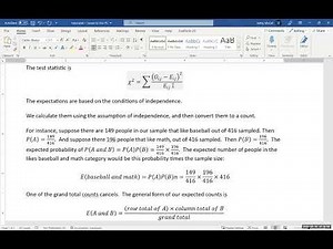 Chi-Squared Test of Independence in Excel
