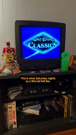 This Is What Saturday Nights as a 90s Kid Felt Like. | Walt Disney Classic VHS Logo on a Real CRT