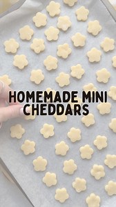 Homemade Mini Cheddars 🧀 Looking for something different to put into lunchboxes next week? Give these homemade mini cheddars a try. 👶🏼 suitable from 6 months | use a large cutter for babies under 9 months 🖤 store in an airtight container for up to 5 days 🧀 in a large bowl mix together 100g plain flour, 40g unsalted butter, 1 tbsp milk and 150g cheese with your hands until it becomes a firm dough. Flour a surface before rolling out to around 1cm thickness, use a mini cutter to cut out your s
