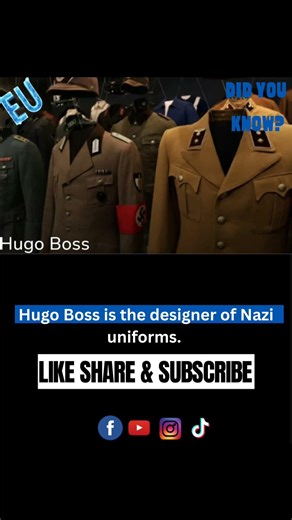 The Dark History Behind Hugo Boss 😳⚠️#EverythingUniverse #didyouknow #explorepage