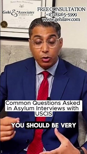 Common Questions Asked in Asylum Interviews with USCIS | NYC Immigration Lawyer #asylum