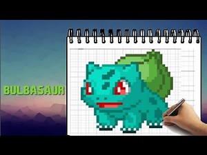 Como dibujar a Bulbasaur | Pixel Art | Para Minecraft | 8 Bits