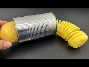 🥔How to Make a Simple Spiral Potato Cutter! DIY Potato Machine !!!✨