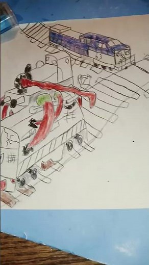 The beast VS diesel 10 the chase part 6 #thomasandfriends # sodor fallout# trains#art