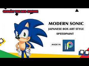 SPEEDPAINT: Modern Sonic (Japanese Box Art Style)