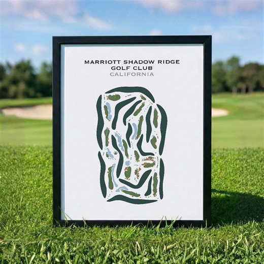 Marriott's Shadow Ridge Golf Club, CA | Golf Course Map, Golf Map, Golfer Gift for Him, Scorecard, Golfer Boyfriend Gift, Art Print Decor - Etsy