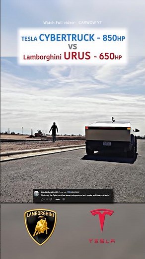 Tesla Cybertruck vs Lamborghini Urus — Insane Drag Race!