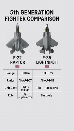 F-22 vs F-35 — US 5th Gen Fighters Compared #MilitaryTech #ArmyWeapons #DefensePower #WeaponComparison #ModernWarfare | MPinnacle