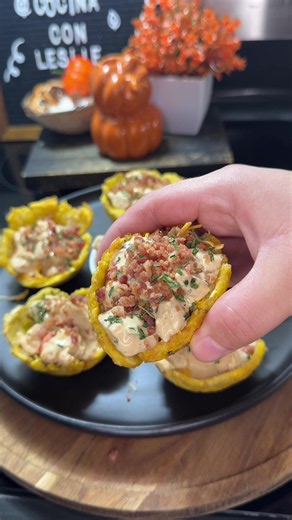 Canastas de pollo a la crema✨🌿una receta increíble. #canasta #canastadeplatano #ideasdecomida #foodie #comidas