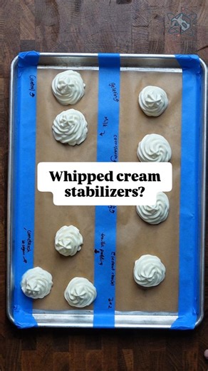 What's the BEST way to stabilize whipped cream? I put it to the test! Welcome to part 3 of my series on The ABCs of Baking. And we are talking "Aeration" and making stabilized whipped cream. I tested 7 of the most popular methods to stabilize whipped cream. Check my Link In Bio for the full results and methodology.👉🏽 I show you how to make smooth, fluffy, creamy stabilized whipped cream that keeps its shape and stays stable for up to 24 hours, even in warm conditions! Perfect as frosting, fill