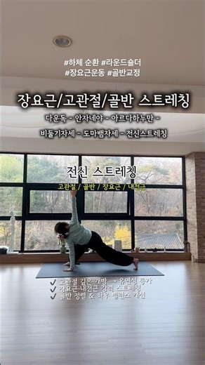 3️⃣장요근•고관절•골반 요가 시퀀스✨#5분요가 | #5분스트레칭 | #5분운동 | #전신스트레칭 #요가