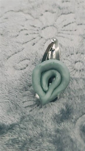 DIY HAIRCLIP 🎀#diy #hairclip #shorts #viral #art #craft #clay 👌🎀