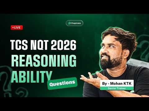 TCS NQT 2026 LIVE 🔴 | Blood Relations & Directions Questions | Reasoning Ability Practice