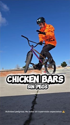 ¡Chicken barspin SIN pegs! 😃 #bmx #tutorial #truco #bikelife #CarnavalConShortsRojo