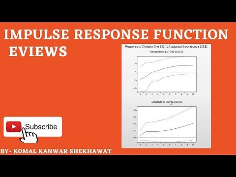 Impulse Response Function || EViews || EViews Tutorials