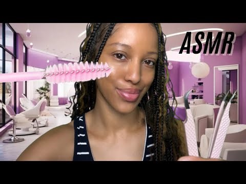 ASMR CHATTY LASH ARTIST DOES YOUR LASHES | Inaudible - Whispering Roleplay