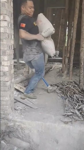 ONE-LEG CONSTRUCTION WORKER CARRIES CEMENT UP 3 FLOORS - YOU WON'T BELIEVE THIS!