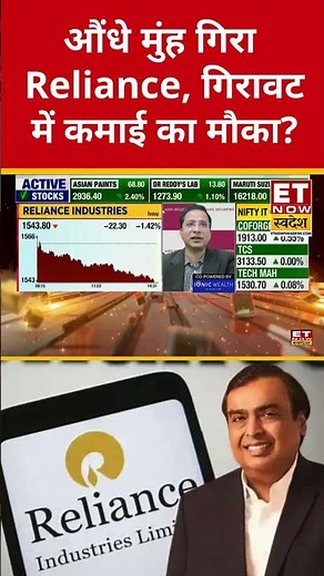 RIL Share Price : Reliance में तेज गिरावट क्या अभी दांव लगाएंगे? #shorts #stockmarket #reliance