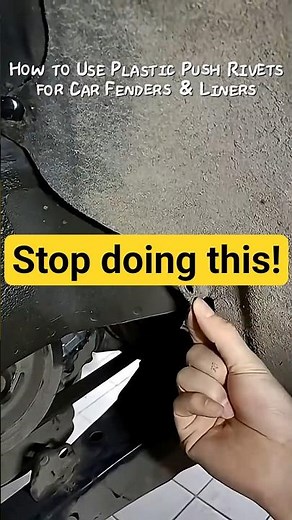 How to Use Plastic Push Rivets for Car Fenders & Liners