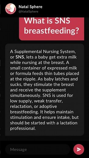 What is SNS breastfeeding?
