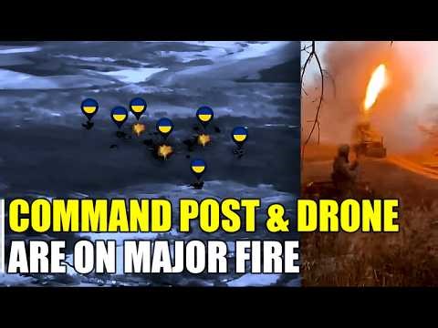 Russian fire rains down on Ukrainian command post and drone team in Dobropolye!