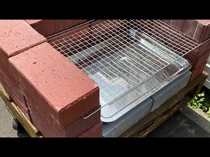 30秒で解る木製パレットにレンガ積むだけ可動式BBQコンロ自作DIY！バーベキューグリル かまど作り