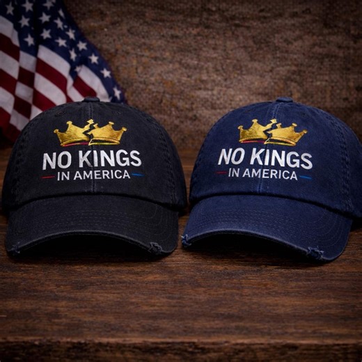 No Kings in America Embroidered Hat, Patriotic Anti King Crown Dad Cap - Etsy