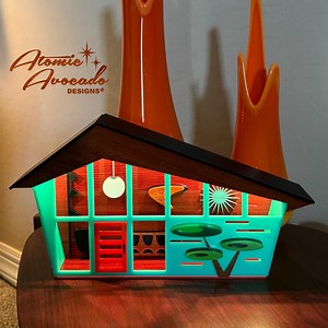 Mid Century Modern "atomic Ranch" Lamp | Retro Diorama | Atomic Avocado Designs® - Etsy