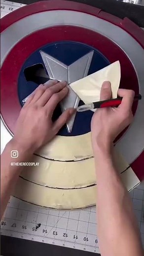 Captain America Shield DIY #cosplaydiy #cosplaytutorial #foamcraft #captainamerica #avengers #artdiy