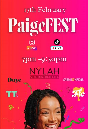 Tune into PaigeFEST LIVE and celebrate my 33rd birthday with me on @paigelewinofficial Instagram and TikTok LIVE on Tuesday 17th February at 7pm - 9:30pm GMT (UK Time) Expect product giveaways, celebrity guests, games, quizzes and expert led panels and education! See you there! 🥹❤️😍🥳