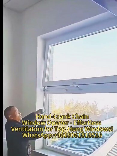 Hand-Crank Chain Window Opener - Effortless Ventilation for Top-Hung Windows!#windowopener #windows