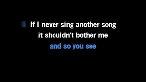Karaoke If I Never Sing Another Song - Matt Monro - CDG, MP4, KFN - Karaoke Version