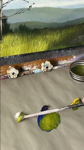Easy way to paint grass with oil or acrylic. Learn how to paint with Tim Gagnon #howtopaint #art