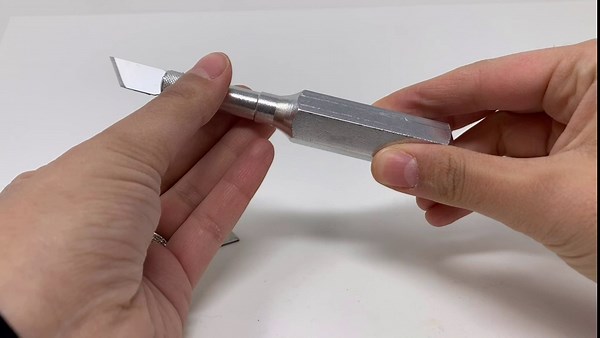 Excel Blades K6 Heavy-Duty Precision Knife – Hexagonal Metal Handle with Angled #19 Blade – Easy-Change Craft Knife for Cutting Thick Materials, Paper, Plastic and Wood - Made In USA