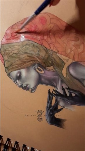 Drawing Medusa 🐍 #coloredpencils #traditionalart #Medusa #drawing