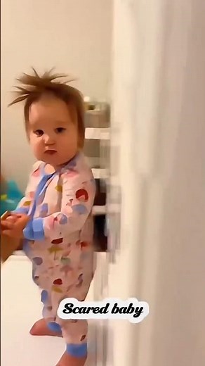 Scared Baby Moments You Can’t Miss! 😱😂 | Cutest Reactions Ever😱😂 #youtubeshorts #baby #funny