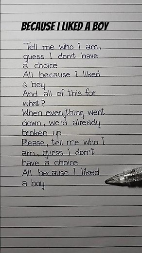 because i liked a boy lyrics song by sabrina carpenter #becauseilikedaboy #lyrics